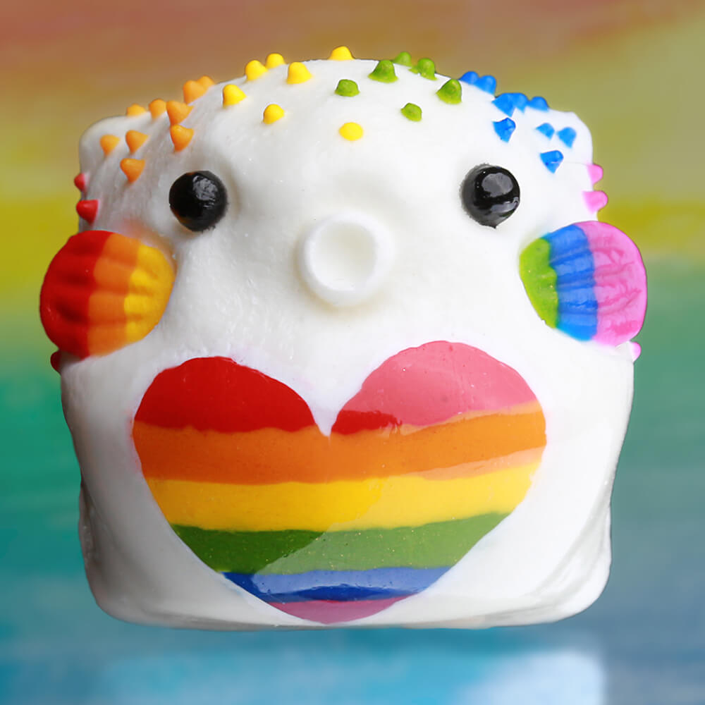 White Rainbow Puffy